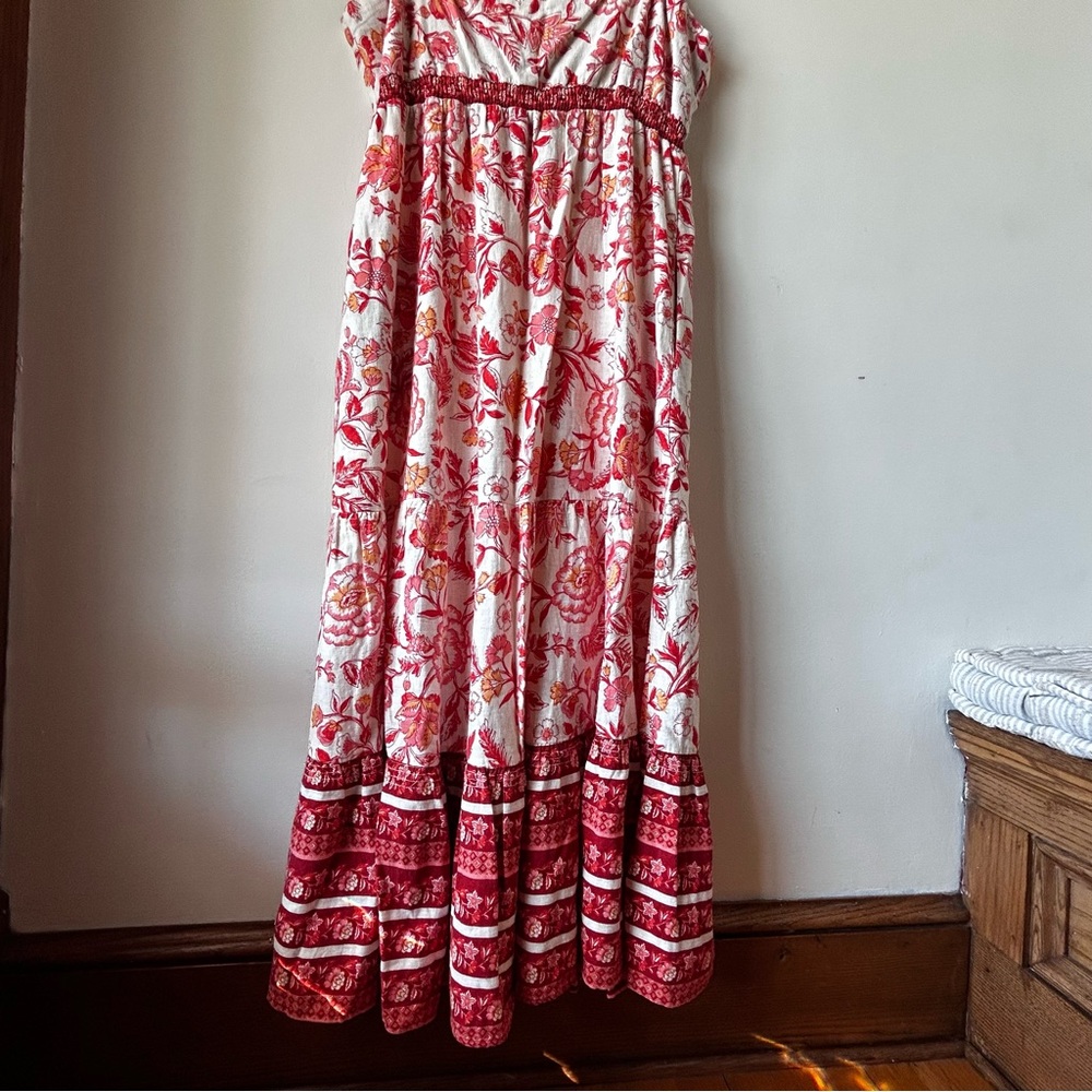 Rachel Zoe Linen Blend Floral Boho Maxi Dress XL - Picture 12 of 16